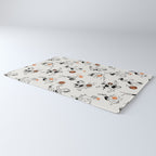 Basketball Fun Comic Illustration Pattern with Balls on Grey Background Rug Gallery Image 3