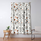 Basketball Fun Comic Illustration Pattern with Balls on Grey Background Window Curtain Gallery Image 5