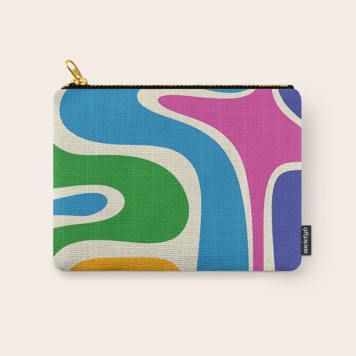 Retro Copacetic Colorful Fun Abstract Pattern Carry All Pouch Gallery Image 1
