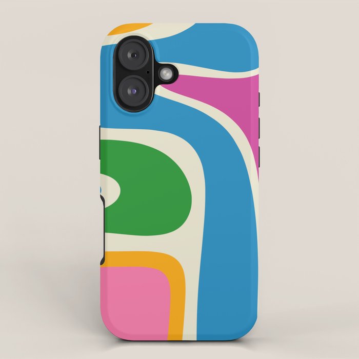 Retro Copacetic Colorful Fun Abstract Pattern iPhone Case Gallery Image 1