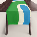 Retro Copacetic Colorful Fun Abstract Pattern Table Runner Gallery Image 1