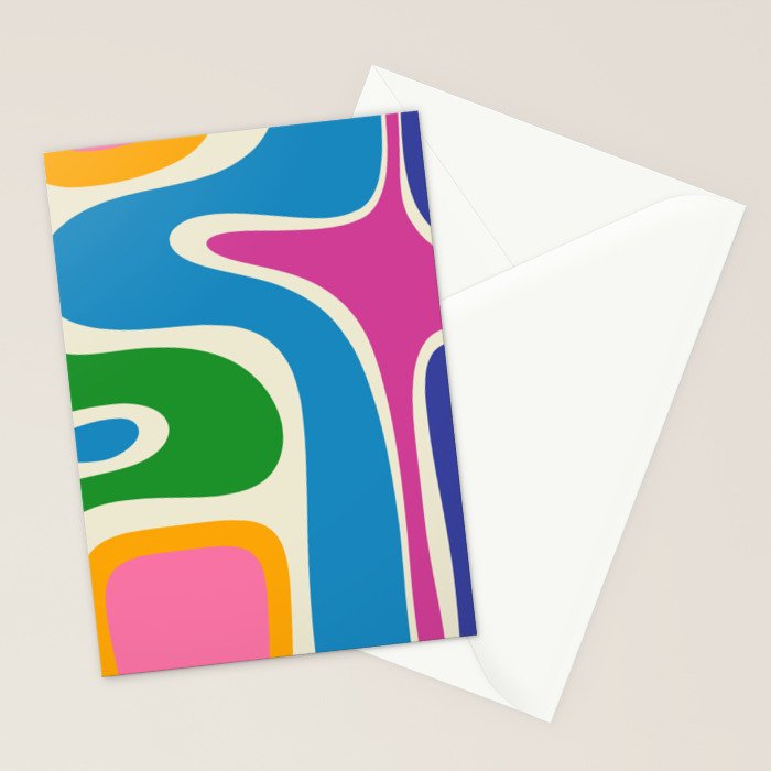 Retro Copacetic Colorful Fun Abstract Pattern Stationery Card Gallery Image 2
