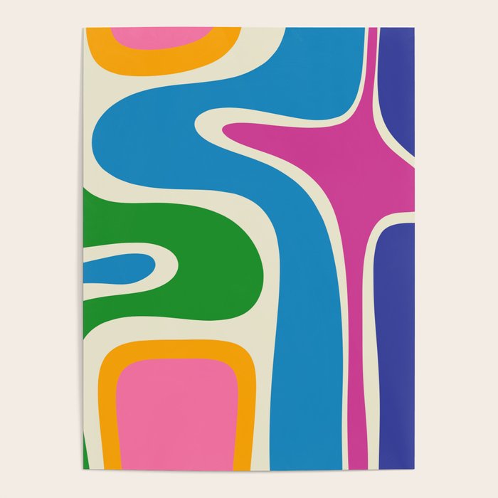 Retro Copacetic Colorful Fun Abstract Pattern Poster Gallery Image 4