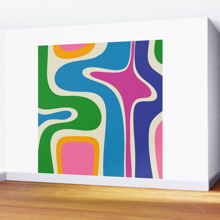 Retro Copacetic Colorful Fun Abstract Pattern Wall Mural Gallery Image 2
