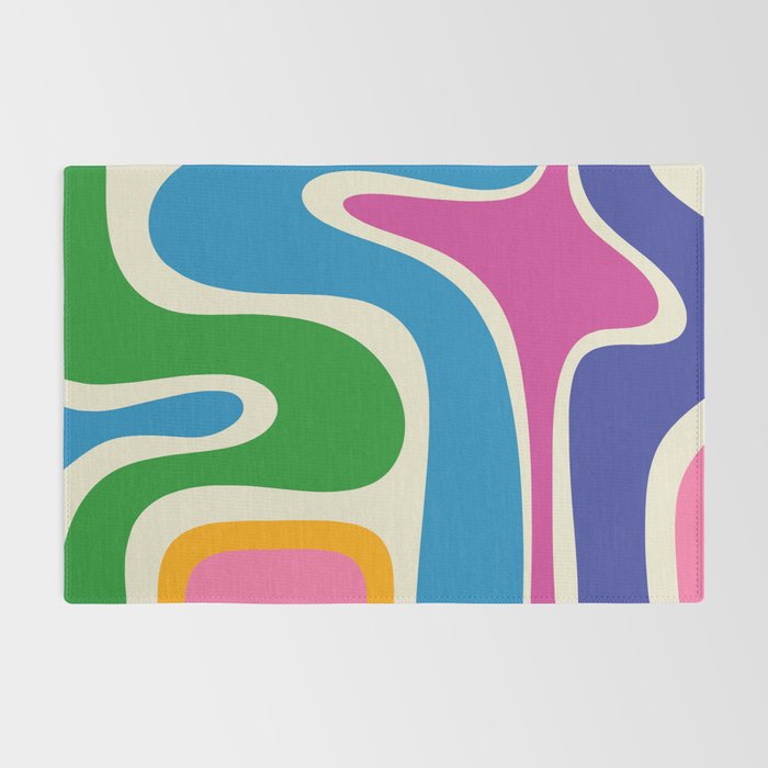 Retro Copacetic Colorful Fun Abstract Pattern Rug Gallery Image 2