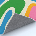 Retro Copacetic Colorful Fun Abstract Pattern Rug Gallery Image 4