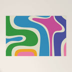 Retro Copacetic Colorful Fun Abstract Pattern Welcome Mat Gallery Image 1