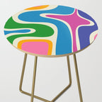 Retro Copacetic Colorful Fun Abstract Pattern Side Table Gallery Image 2