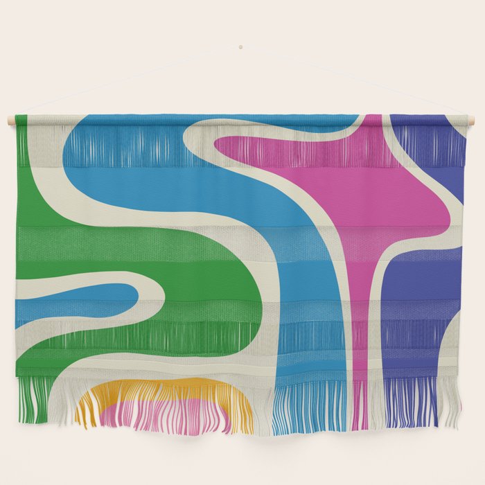 Retro Copacetic Colorful Fun Abstract Pattern Wall Hanging Gallery Image 1