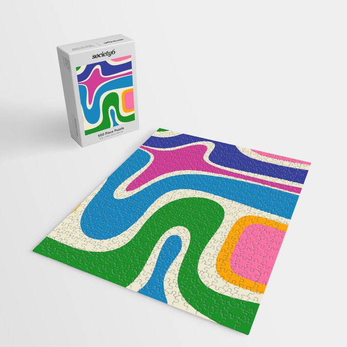 Retro Copacetic Colorful Fun Abstract Pattern Jigsaw Puzzle Gallery Image 2