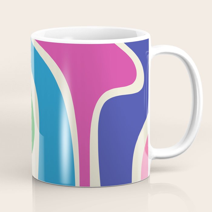 Retro Copacetic Colorful Fun Abstract Pattern Coffee Mug Gallery Image 1