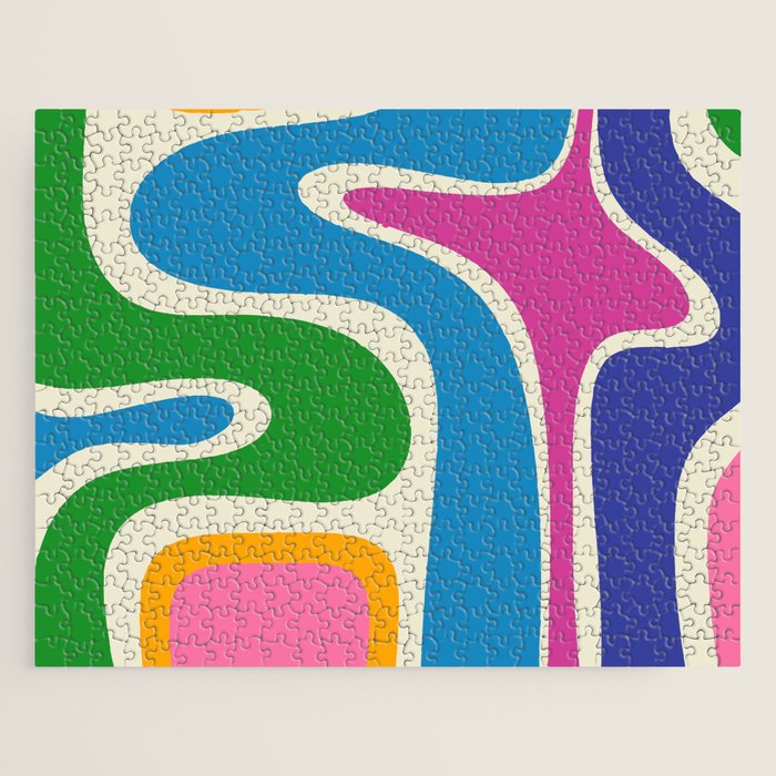 Retro Copacetic Colorful Fun Abstract Pattern Jigsaw Puzzle Gallery Image 1