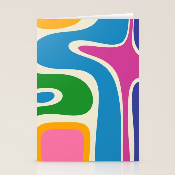 Retro Copacetic Colorful Fun Abstract Pattern Stationery Card Gallery Image 1