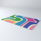 Retro Copacetic Colorful Fun Abstract Pattern Rug Gallery Image 3