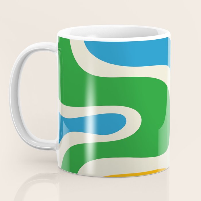 Retro Copacetic Colorful Fun Abstract Pattern Coffee Mug Gallery Image 3