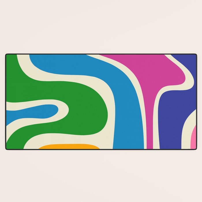 Retro Copacetic Colorful Fun Abstract Pattern Desk Mat Gallery Image 3