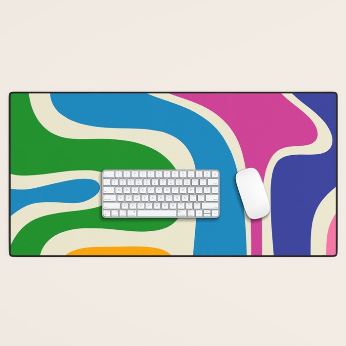 Retro Copacetic Colorful Fun Abstract Pattern Desk Mat Gallery Image 1