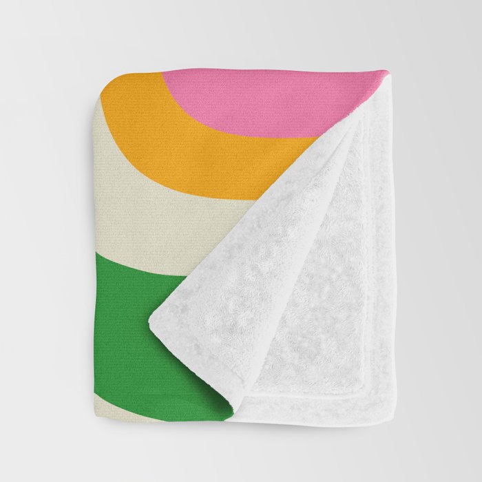 Retro Copacetic Colorful Fun Abstract Pattern Throw Blanket Gallery Image 3