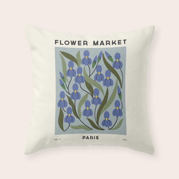 Flower Market No. 11 Throw Pillow Gallery Image 6