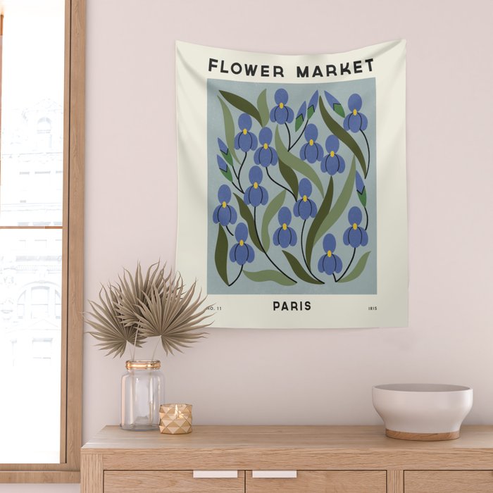 Flower Market No. 11 Wall Tapestry Gallery Image 2