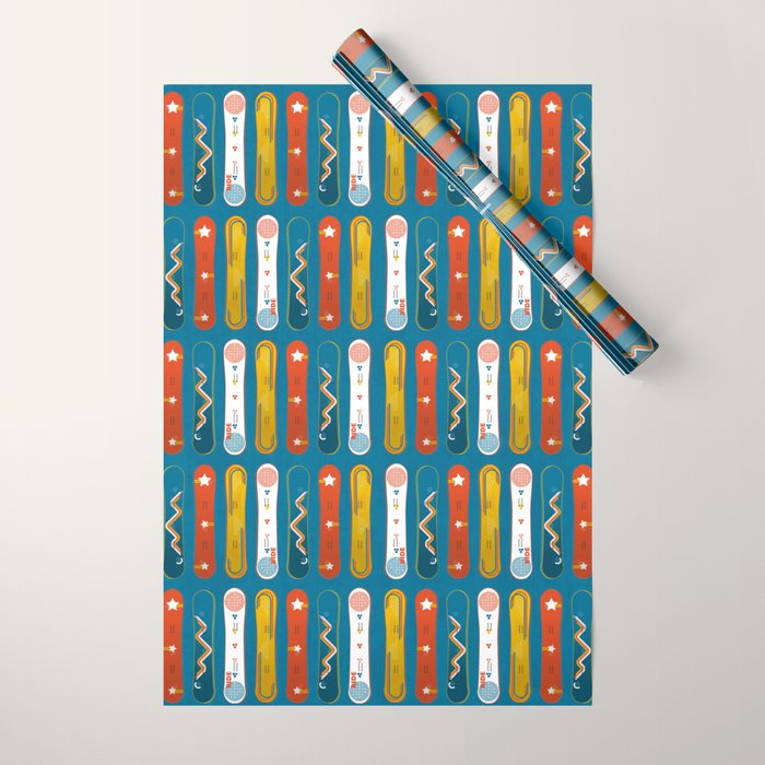 SNOWBOARD DESIGN Wrapping Paper Gallery Image 1