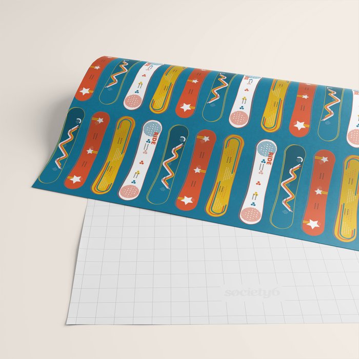 SNOWBOARD DESIGN Wrapping Paper Gallery Image 2