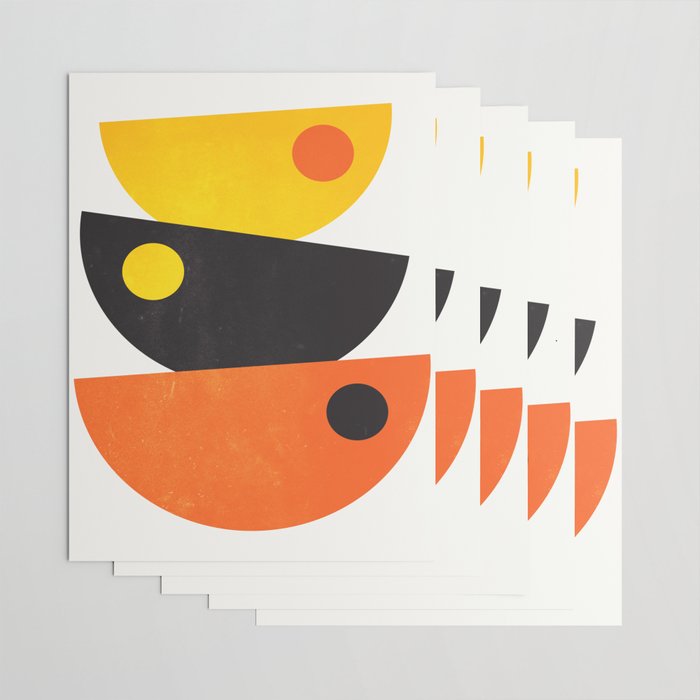 Balance 01: Bowls | Mid-Century Edition Wrapping Paper Gallery Image 3