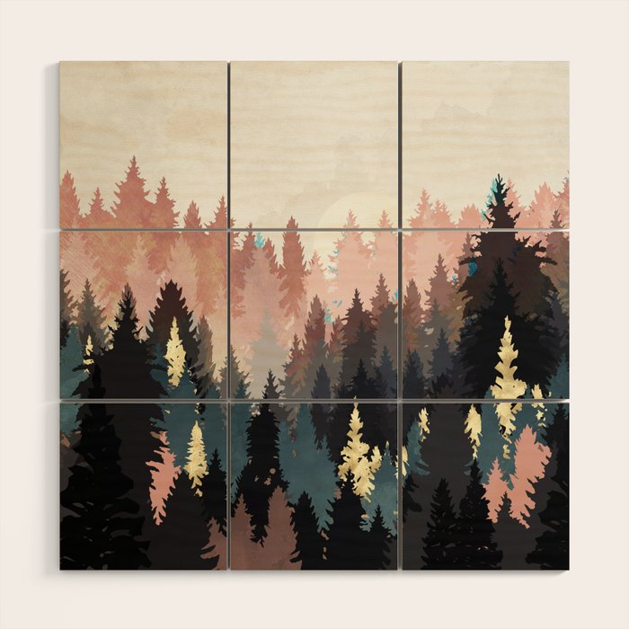Spring Forest Light Wood Wall Art Gallery Image 1