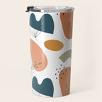 Abstract organic shape art pattern Travel Mug Gallery Image 3