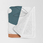 Abstract organic shape art pattern Throw Blanket Gallery Image 3