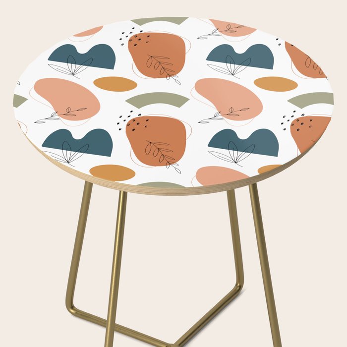 Abstract organic shape art pattern Side Table Gallery Image 2