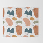 Abstract organic shape art pattern Throw Blanket Gallery Image 2
