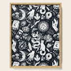 Witchy Things In Black And White Serving Tray Gallery Image 1