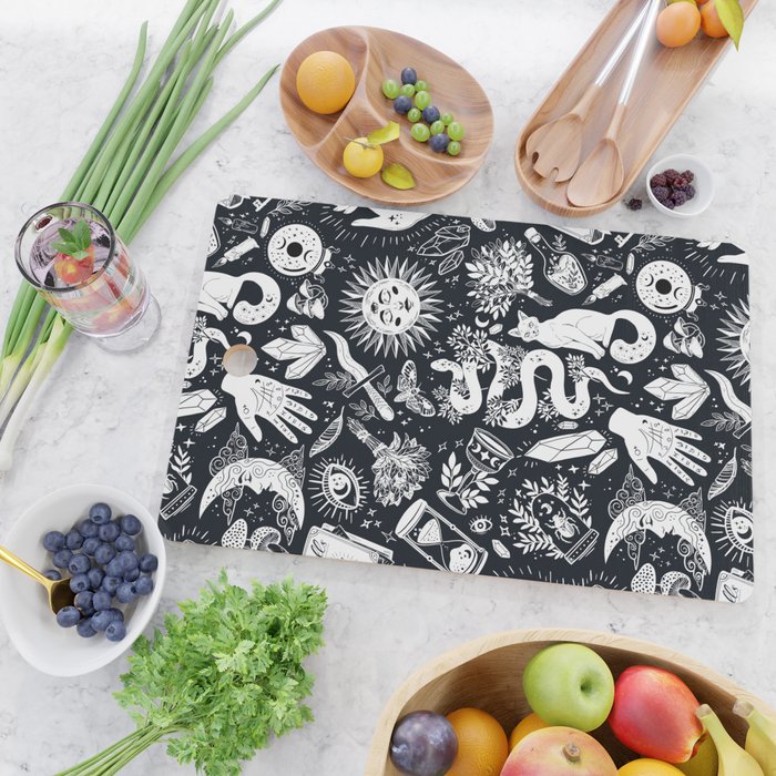 Witchy Things In Black And White Cutting Board Gallery Image 2