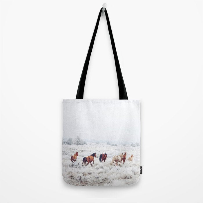 Winter Horses Tote Bag Gallery Image 2