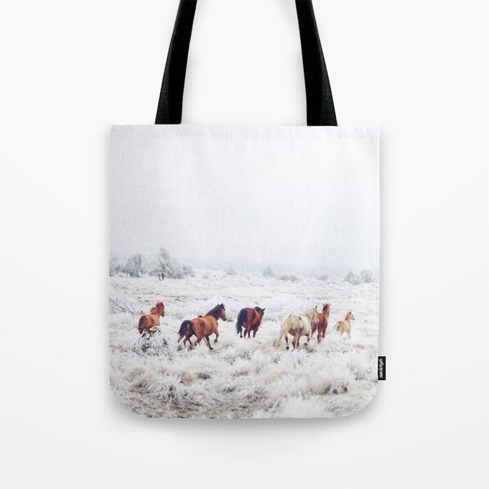 Winter Horses Tote Bag Gallery Image 1