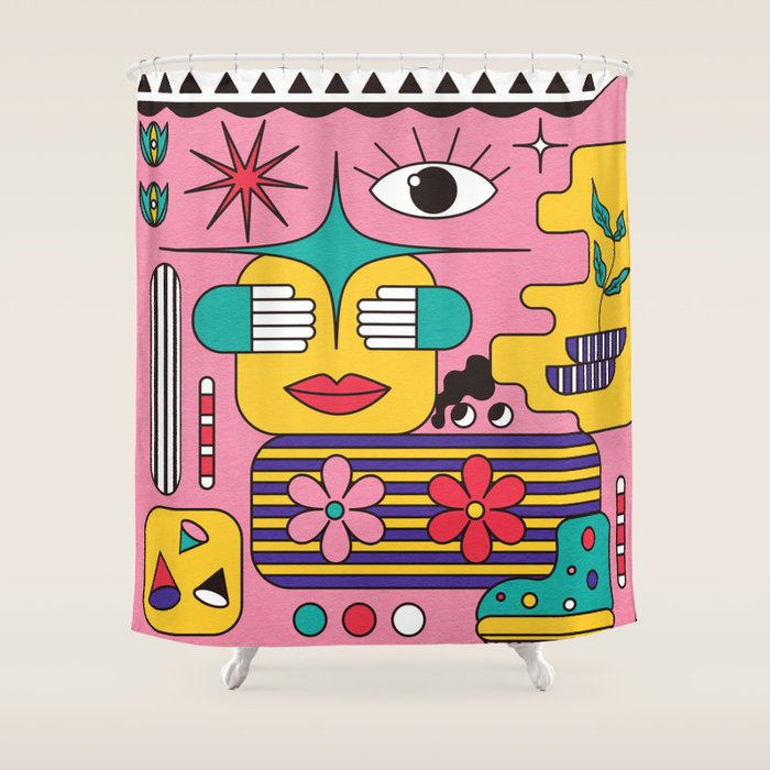 Happy Guess Shower Curtain Gallery Image 1