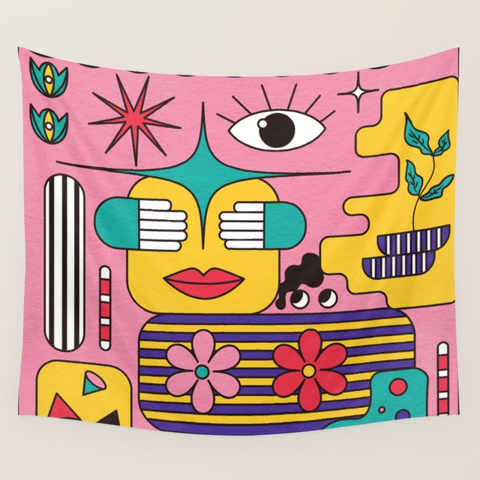Happy Guess Wall Tapestry Gallery Image 4