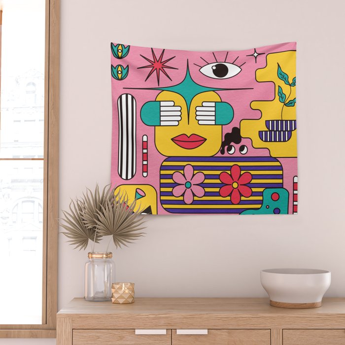 Happy Guess Wall Tapestry Gallery Image 2
