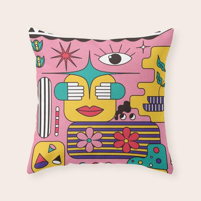 Happy Guess Throw Pillow Gallery Image 6