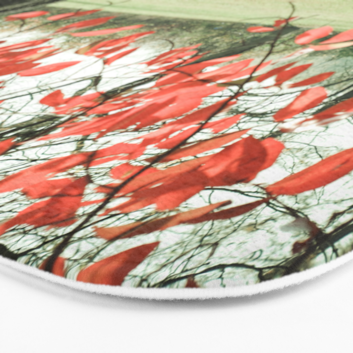 Autumn Red Bath Mat Gallery Image 3