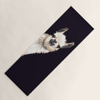 Sneaky Llama in Black Yoga Mat Gallery Image 1
