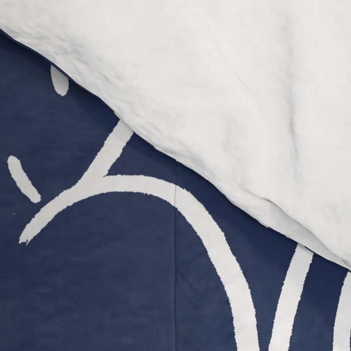 faces (navy) Comforter Gallery Image 4
