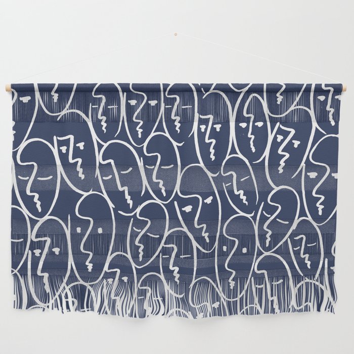 faces (navy) Wall Hanging Gallery Image 1