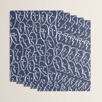 faces (navy) Wrapping Paper Gallery Image 3
