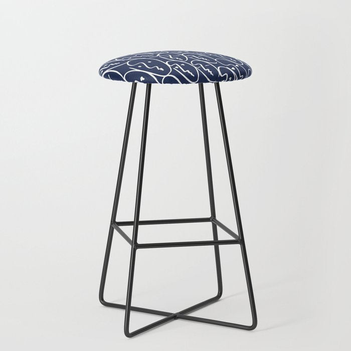 faces (navy) Stool Gallery Image 1