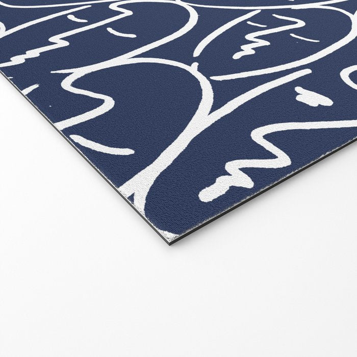 faces (navy) Welcome Mat Gallery Image 2