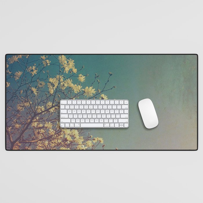 Head in the Clouds - minimal cottage core nature photo Desk Mat Gallery Image 1