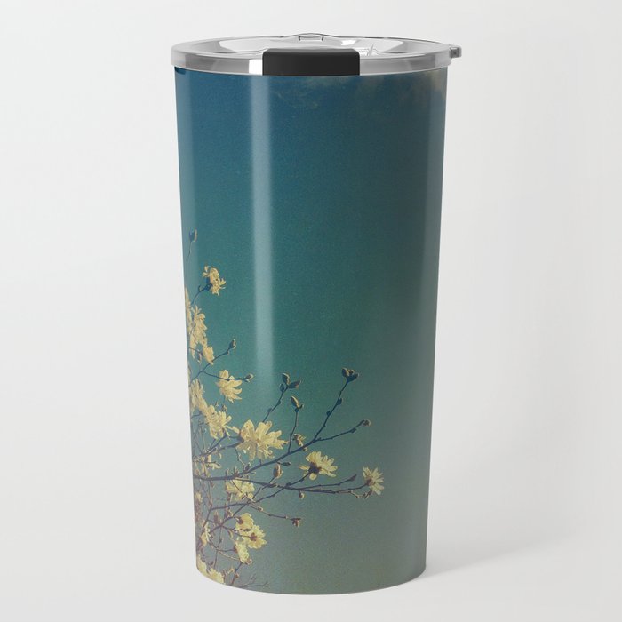 Head in the Clouds - minimal cottage core nature photo Travel Mug Gallery Image 1