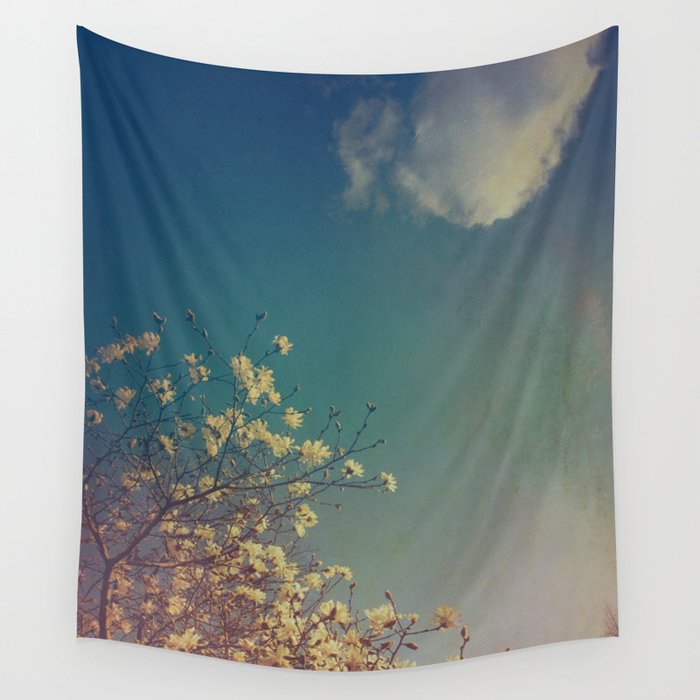 Head in the Clouds - minimal cottage core nature photo Wall Tapestry Gallery Image 4
